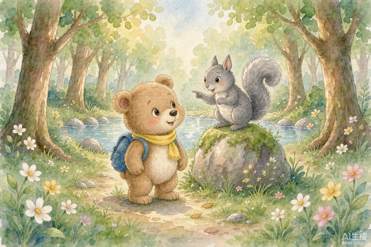 遇到小松鼠